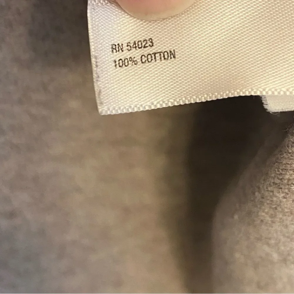 Gap Men's knit tan beige pullover quarter zip sweater 100% cotton mock neck L